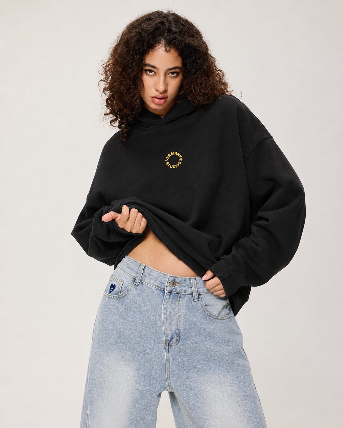 Emoticon Hoodie Black