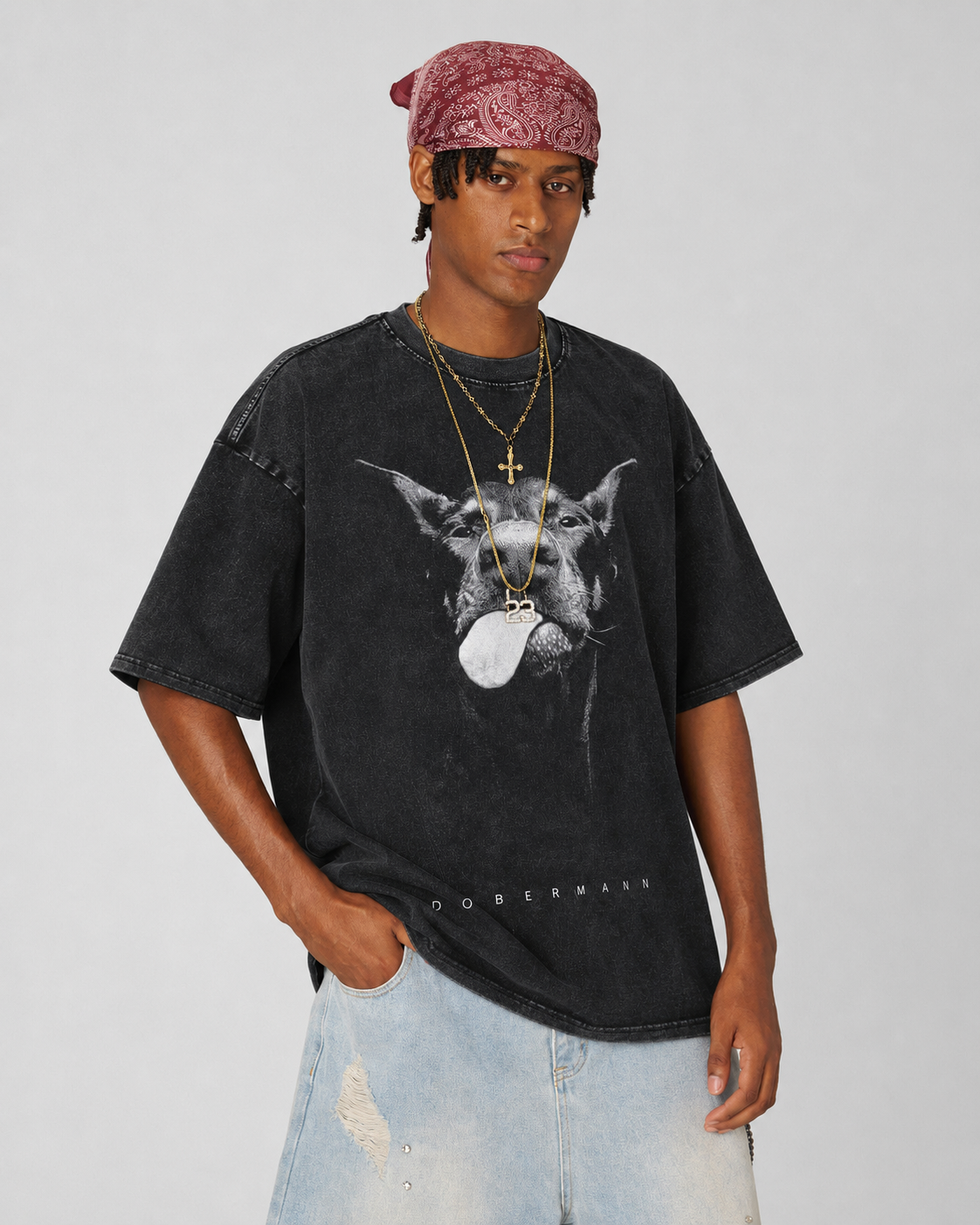 DOBIE - Washed Black Tee