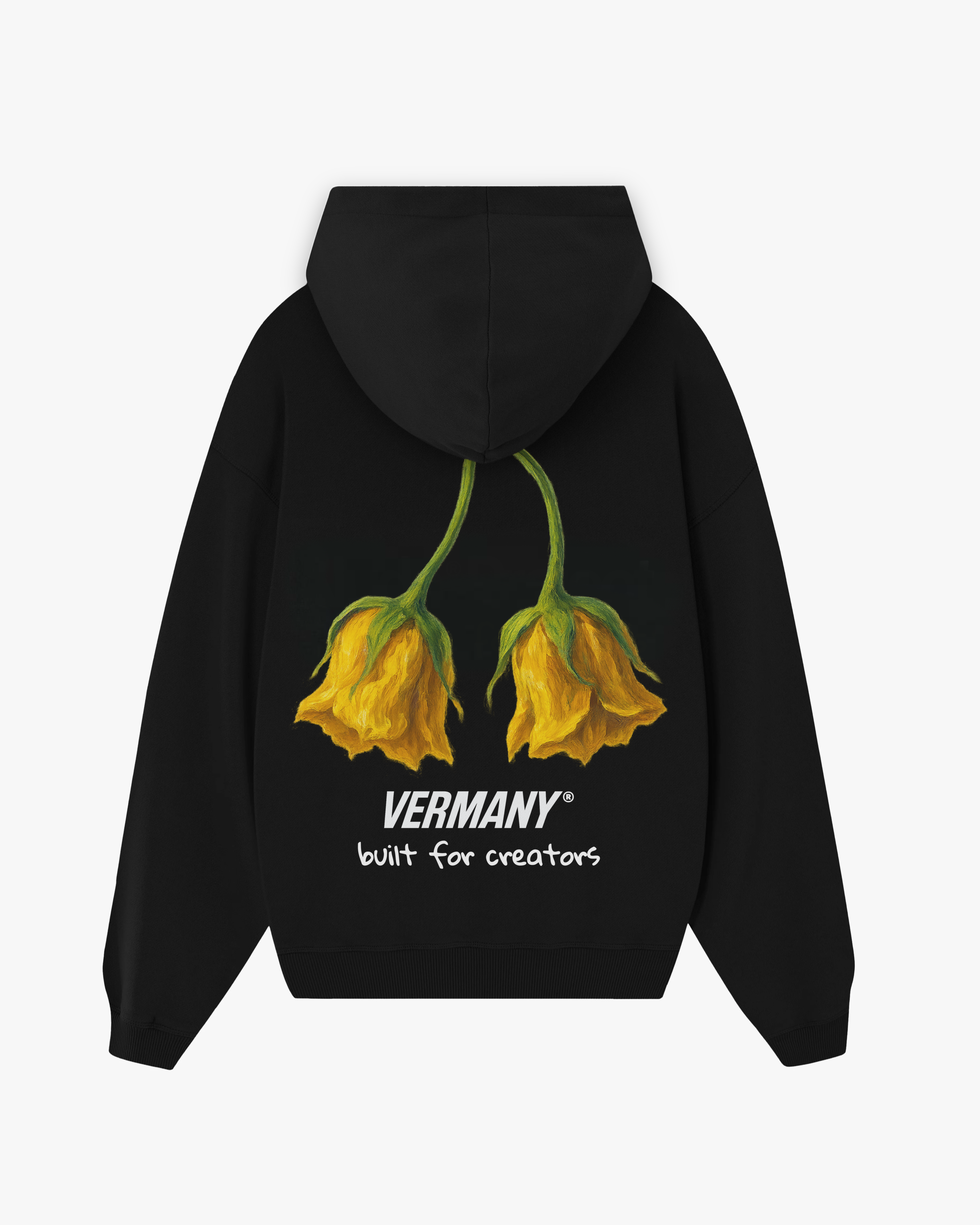 Flowers Hoodie Black